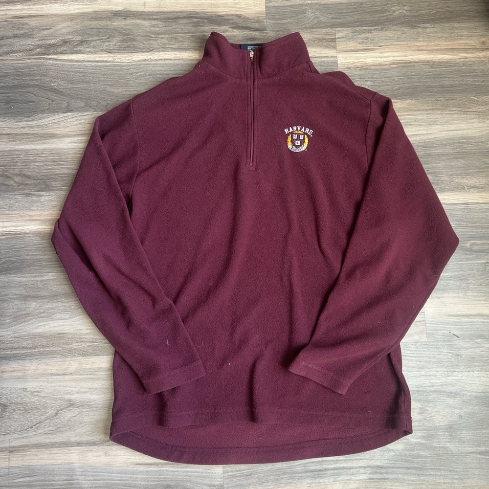 Charles River Harvard Maroon Men's Zip-Up Sweater